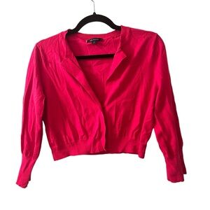 Anne Klein Pink Crop 3/4 Sleeve Sweater Size: Medium